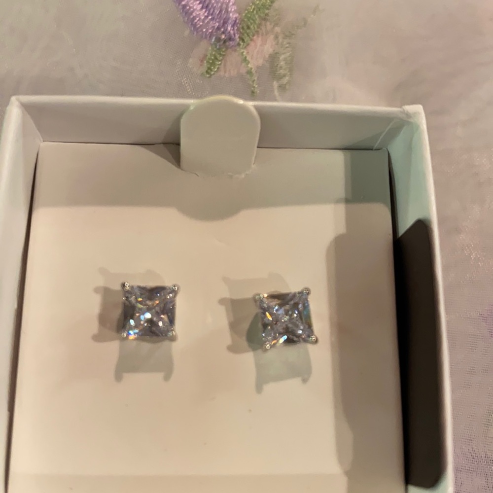 Brand New Absolute Sterling CZ Earrings